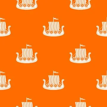 Sail pattern vector orange Stock Illustration