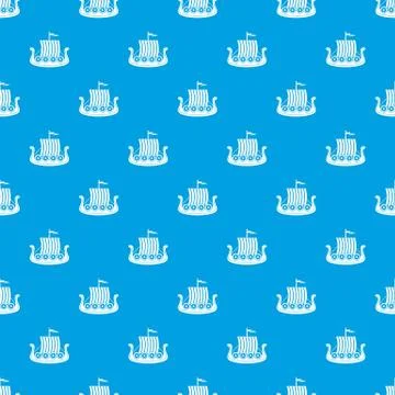 Sail pattern vector seamless blue Stock Illustration