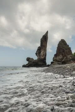 Sail Rock or batu Layar landmark in Ambon, Maluku, Indonesia Stock Photos