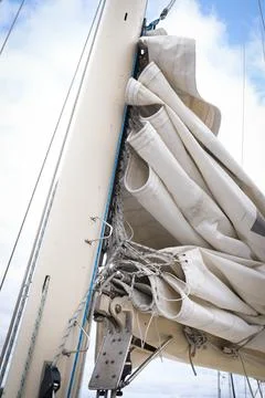 Sail of a sailing ship Stock Photos