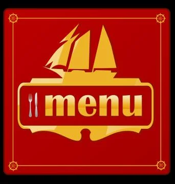 Sail ship menu Stock-Illustration
