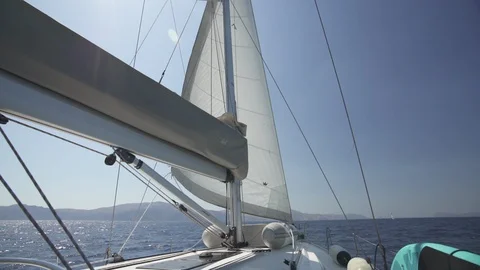 Sail, sky, sun Stock Footage 128237206