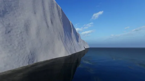 Sail through The Great Wall of Ice around Arctic Circle, massive block of ic Stock Footage 239415957