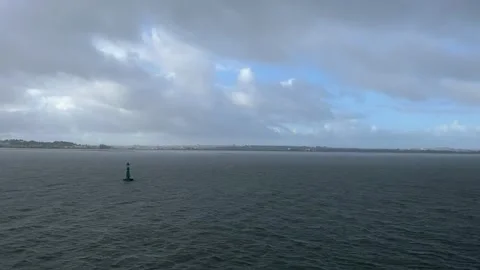 Sail on water in a storm Stock Footage 303915730