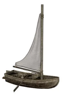 Sailboat - 3D render Stock Illustration