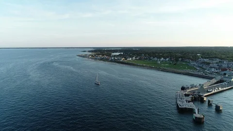 Sailboat Aerial 库存影片 100246290