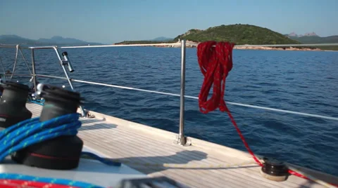 Sailboat and the grip Stock Footage 30450608