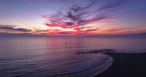 Sailboat beach sunset Video stock 291713595