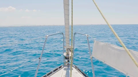 Sailboat bow point of view Video stock 94088710