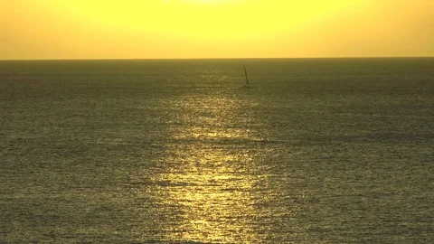 Sailboat In Caribbean Sunset Stock Footage 106893465