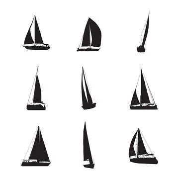 Sailboat Collection Ilustración de archivo