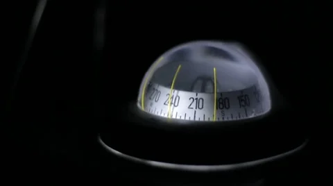Sailboat compass at night sailing 動画素材 67645786