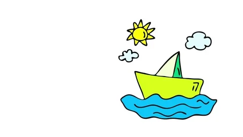 Sailboat competition using speed vessels to navigate over big waves to win Stock Footage 132071322