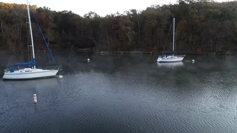 Sailboat Cove pullback Hyperlapse Stock Footage 130761160