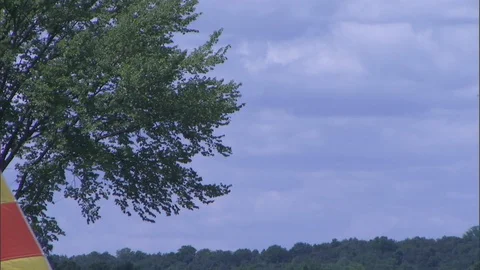 Sailboat Crossing Stock Footage 88386914