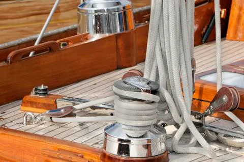 Sailboat deck Stock Photos