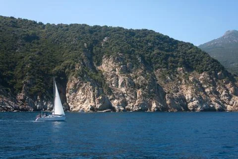 Sailboat at elba Фото