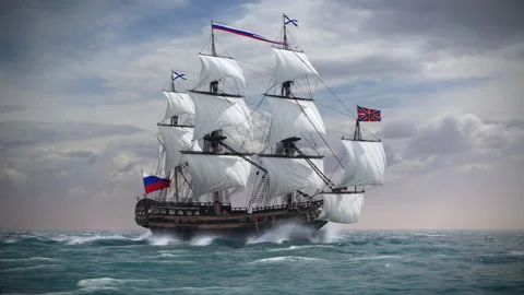 Sailboat floating in the ocean Stock Footage 234208433