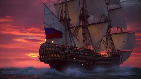 Sailboat floating in the ocean Stock Footage 236482152