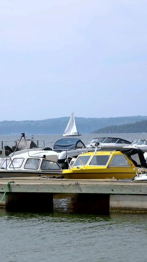 Sailboat going a cross up wind Stock Footage 201684035