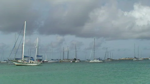 Sailboat Harbor Stock Footage 458365