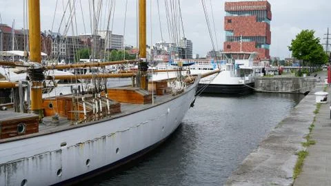 Sailboat at the harbor 写真素材
