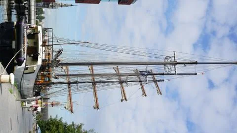 Sailboat in the harbor Stock-Fotos