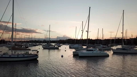 Sailboat Harbour Stock Footage 116261332