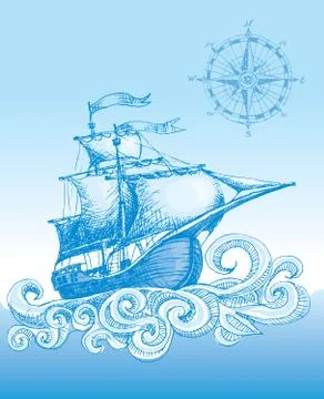 Sailboat Stock Illustration