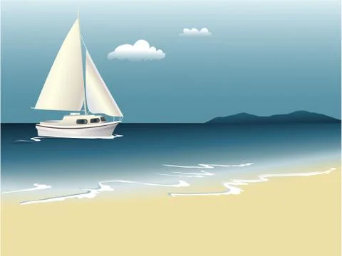 Sailboat Stock Illustration