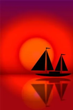 Sailboat Illustrazione stock