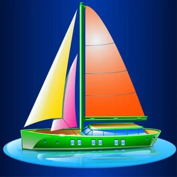 Sailboat Stock Illustration