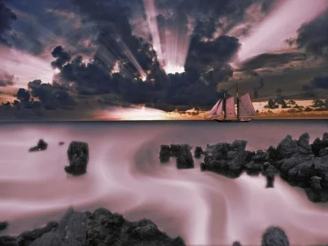 Sailboat Stock Illustration