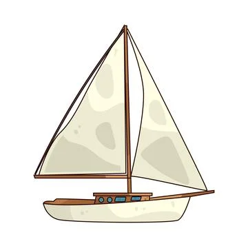 Sailboat illustration Stock Illustration
