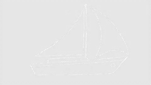 Sailboat isolated animation Stock Footage 143806008