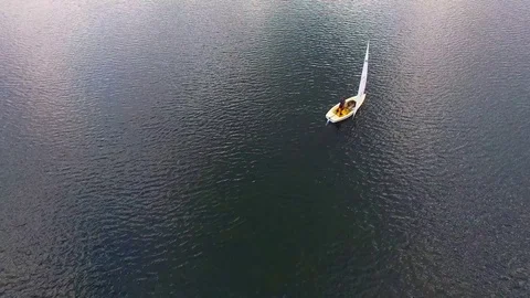 Sailboat on a lake. Stock Footage 78518298