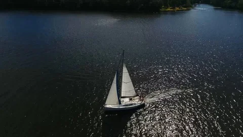 Sailboat on the lake Video stock 93760929