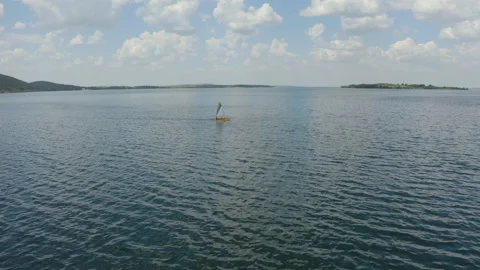 Sailboat On The Lake Stock Footage 151744286