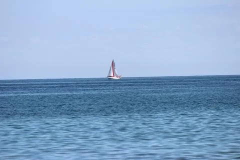 Sailboat On a Lake Stock Photos