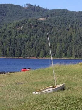 Sailboat on land Stock Photos