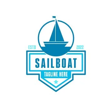 Sailboat logo Stock Illustration