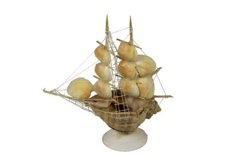 Sailboat made of shells Foto stock