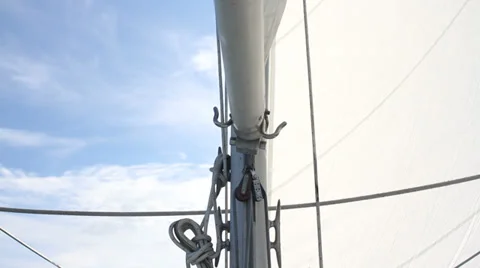 Sailboat mast Stock Footage 29654856