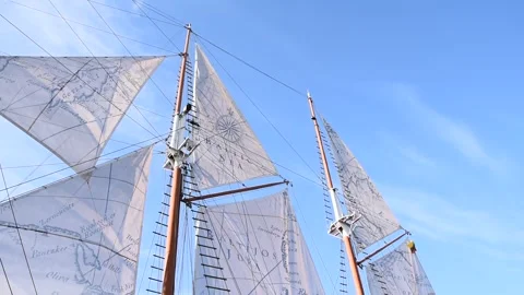 Sailboat Meridianas in Klaipeda Stock Footage 243769360