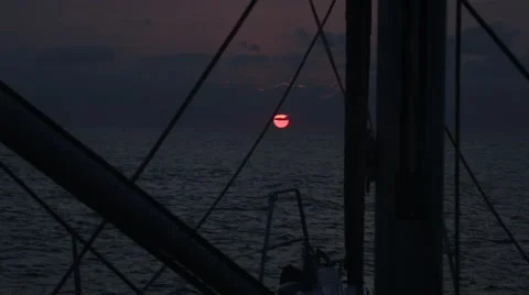 Sailboat moving at sunset 動画素材 67645919