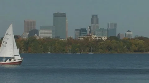 Sailboat Mpls Stock Footage 8832173