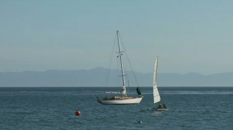 Sailboat on Ocean 01 Video stock 752910