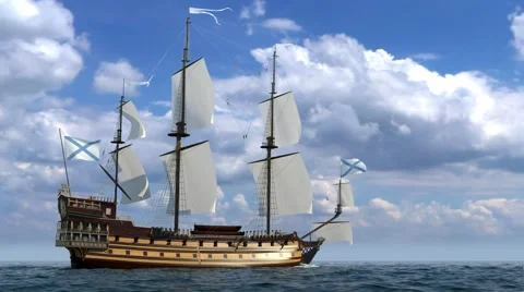 Sailboat in the ocean Stock Footage 50153318