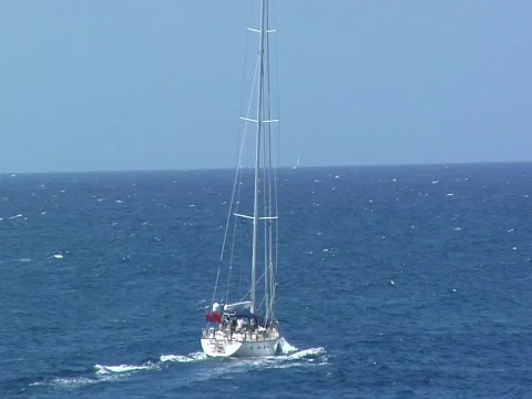 Sailboat to ocean VIEW 2 Stock Footage 709188
