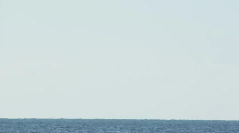 Sailboat on Open Water Stock Footage 35347658